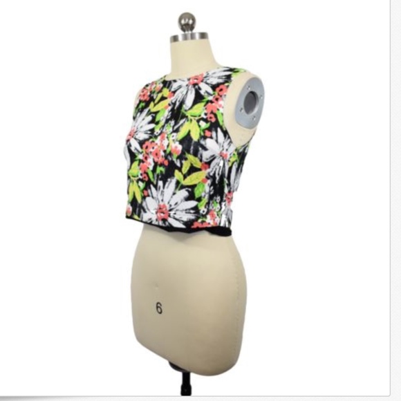 Sophie Rue by Nordstrom Floral Crop Top Sz Small - Picture 2 of 5
